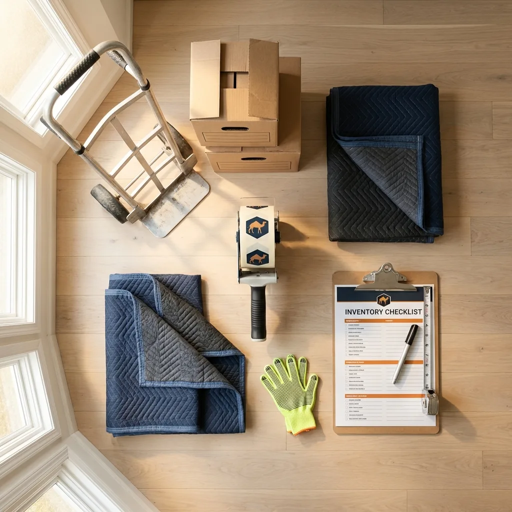Professional moving supplies and packing materials layout for Newmanstown residential relocations