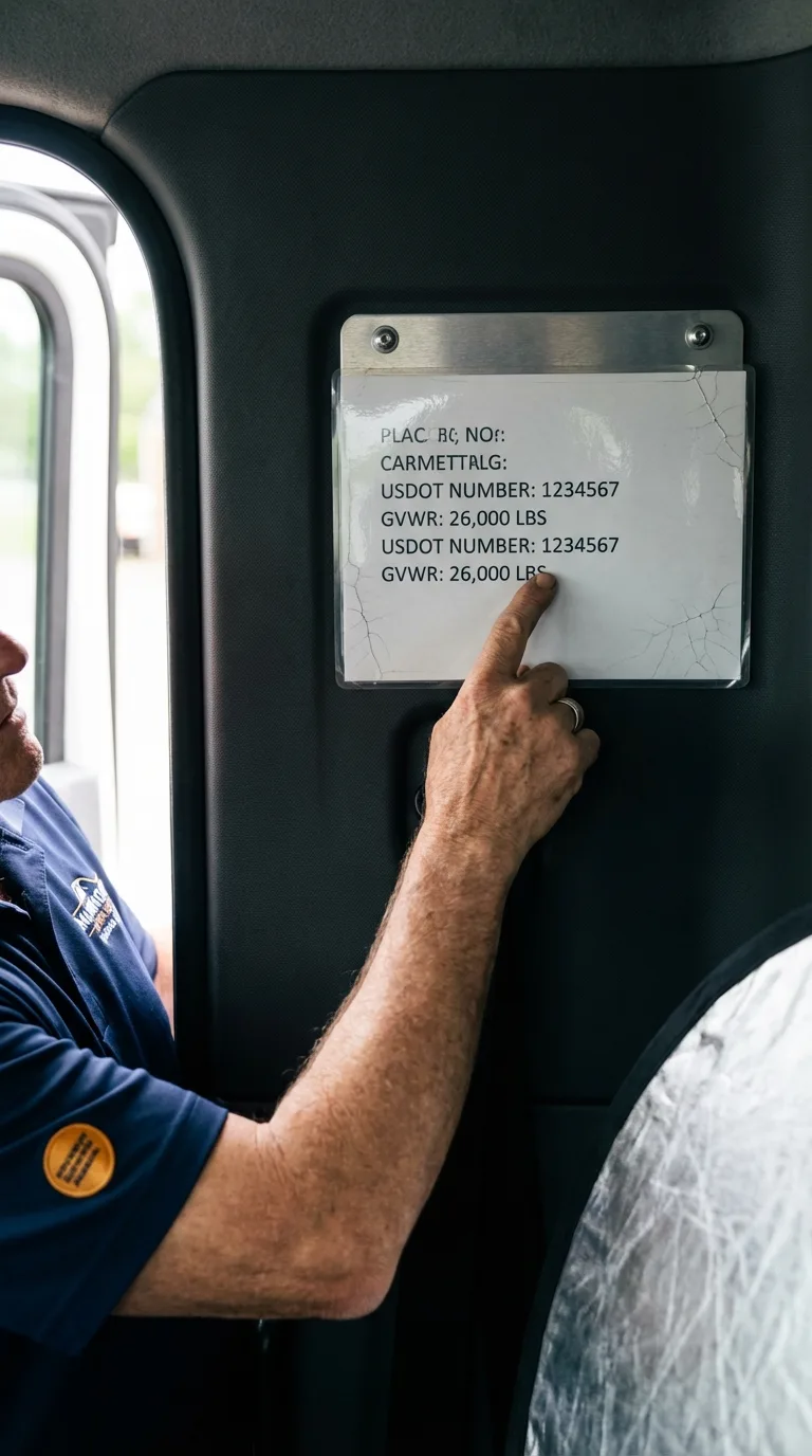 USDOT licensing placard verification in Newmanstown